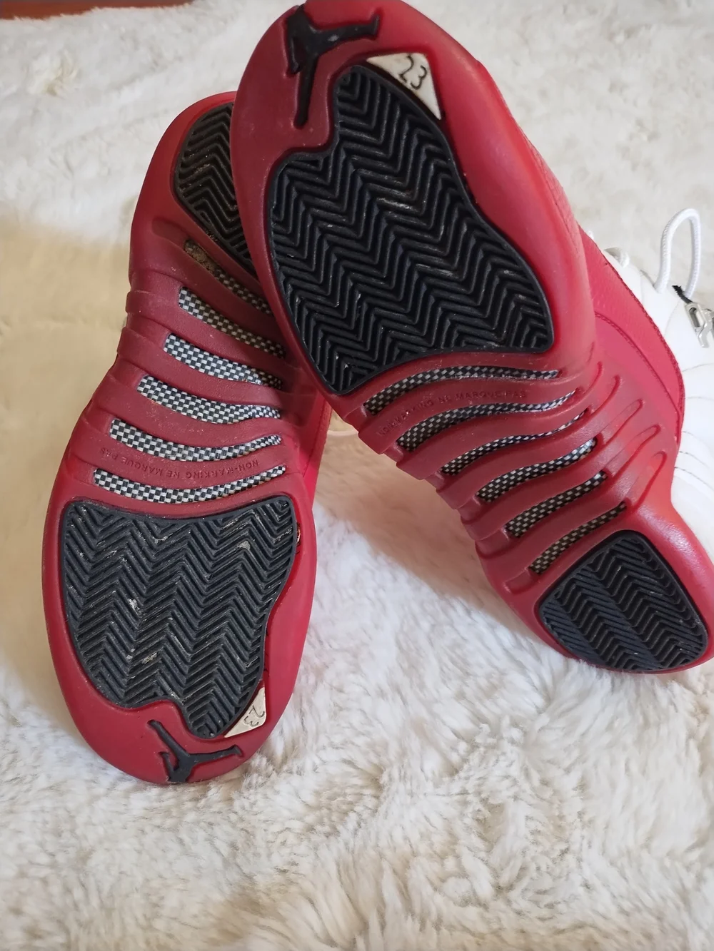 Jordan Men’s White and Red Basketball Shoes